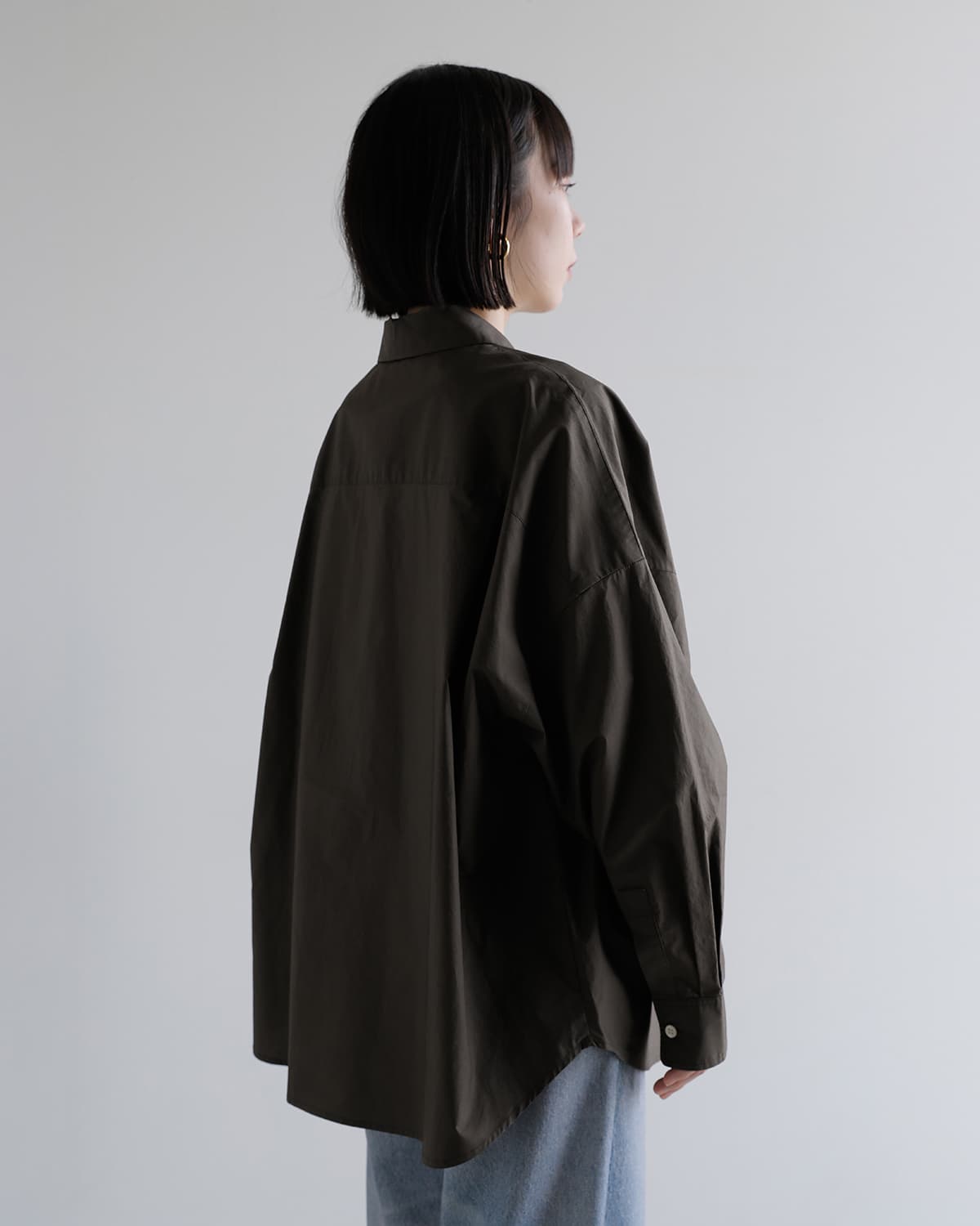 upper hights(アッパーハイツ)コットン ラウンドカラー 長袖 シャツ THE MEADOW ROUND SH meadow-roundsh