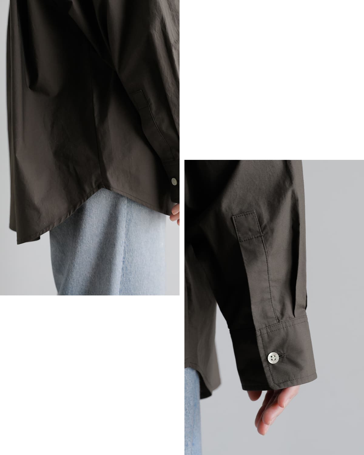 upper hights(アッパーハイツ)コットン ラウンドカラー 長袖 シャツ THE MEADOW ROUND SH meadow-roundsh