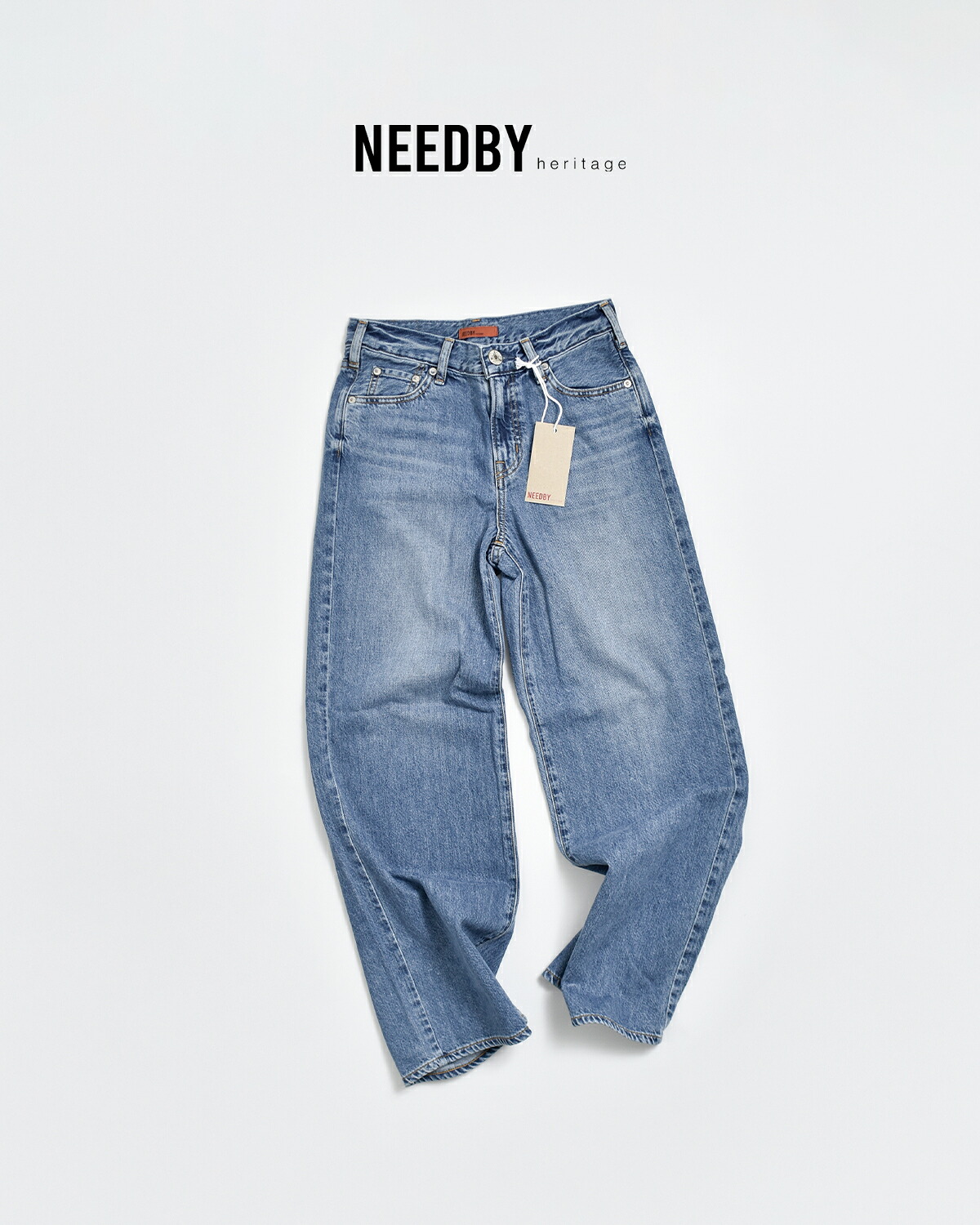 Needby heritage(ニードバイヘリテージ)コットン ストレート パンツ MEI mei