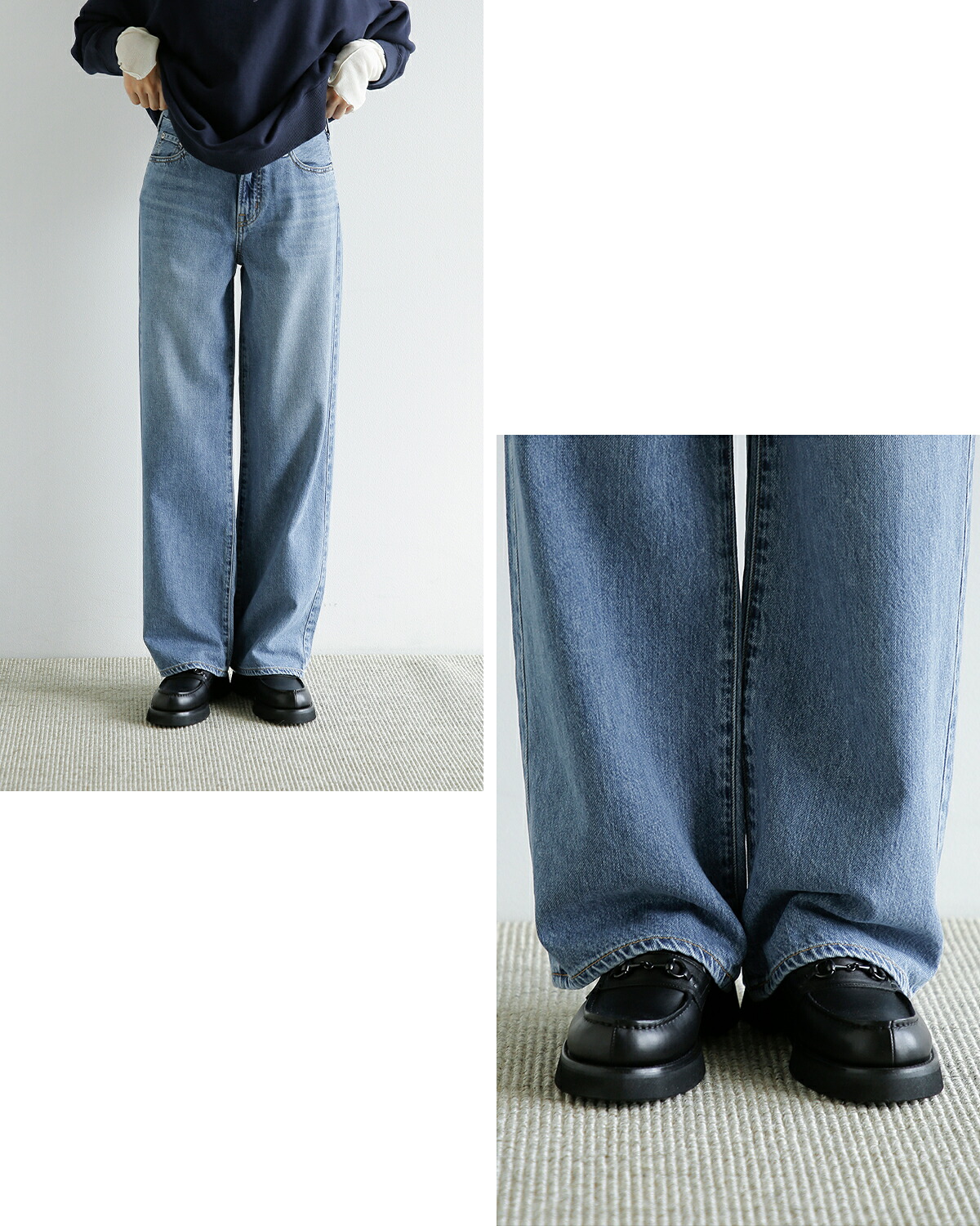 Needby heritage(ニードバイヘリテージ)コットン ストレート パンツ MEI mei
