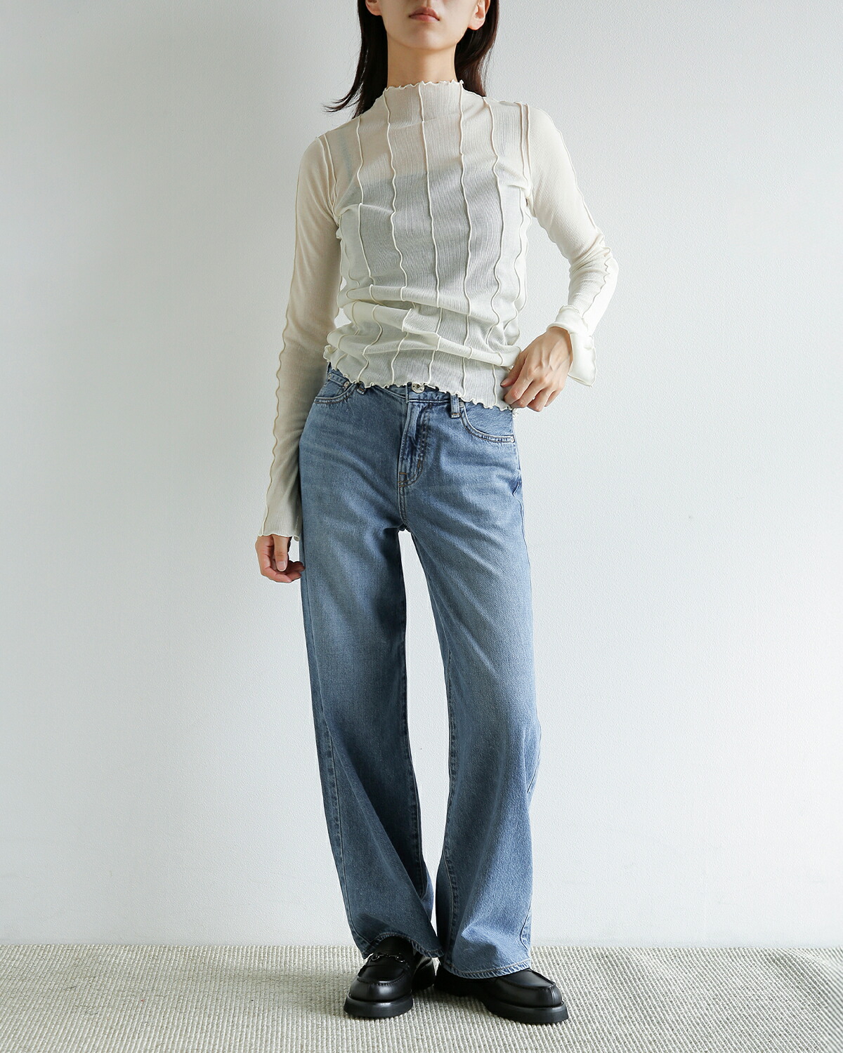 Needby heritage(ニードバイヘリテージ)コットン ストレート パンツ MEI mei