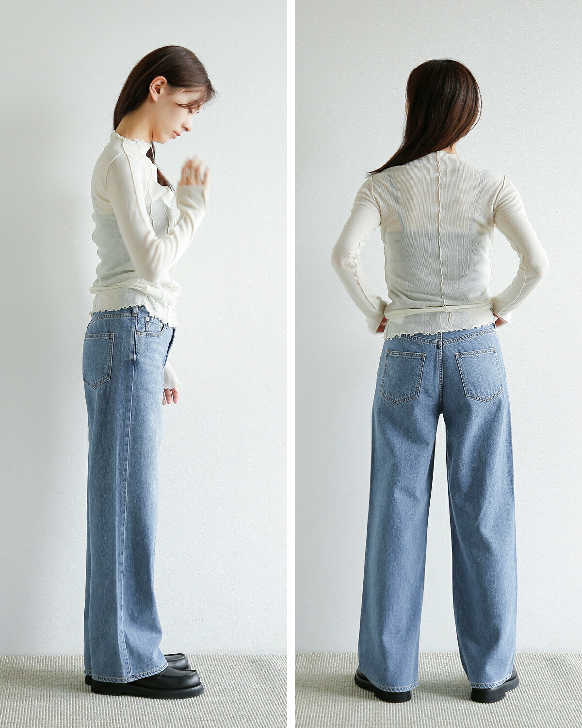 Needby heritage(ニードバイヘリテージ)コットン ストレート パンツ MEI mei