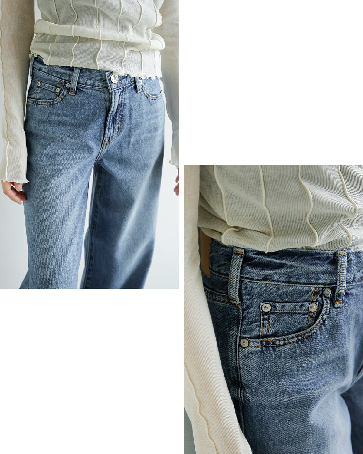 Needby heritage(ニードバイヘリテージ)コットン ストレート パンツ MEI mei