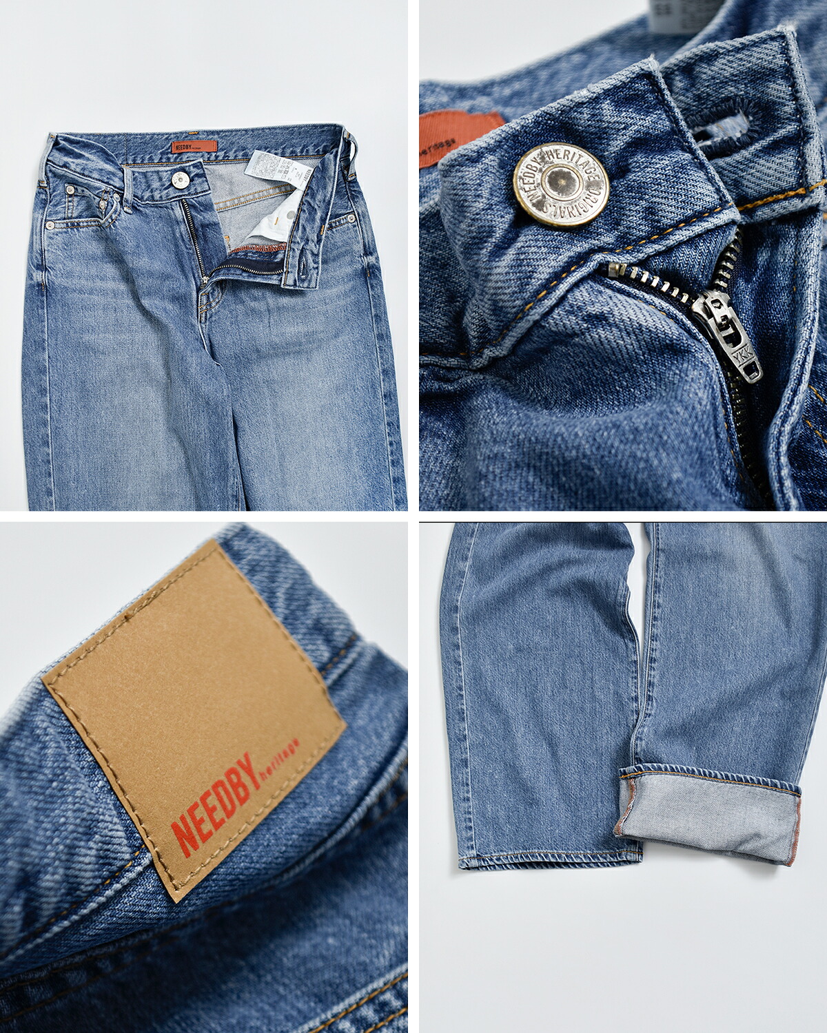 Needby heritage(ニードバイヘリテージ)コットン ストレート パンツ MEI mei