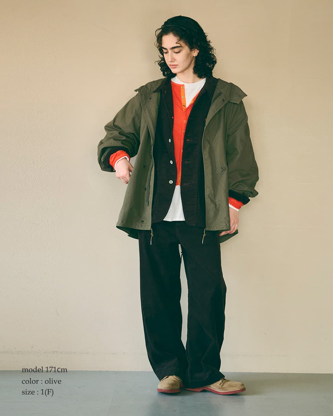 KHA:KI(カーキ)Aライン ミドル モッズコート NEW TYPE-51 PARKA mil25fjk3051