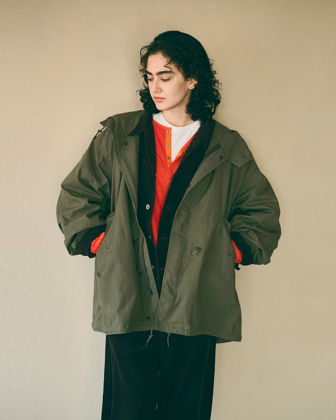 KHA:KI(カーキ)Aライン ミドル モッズコート NEW TYPE-51 PARKA mil25fjk3051