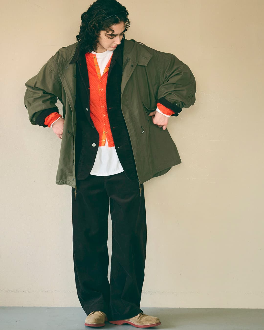 KHA:KI(カーキ)Aライン ミドル モッズコート NEW TYPE-51 PARKA mil25fjk3051