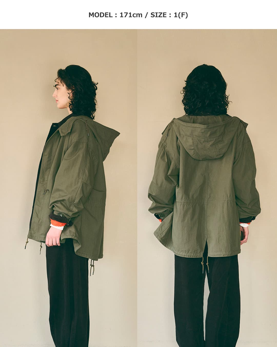 KHA:KI(カーキ)Aライン ミドル モッズコート NEW TYPE-51 PARKA mil25fjk3051
