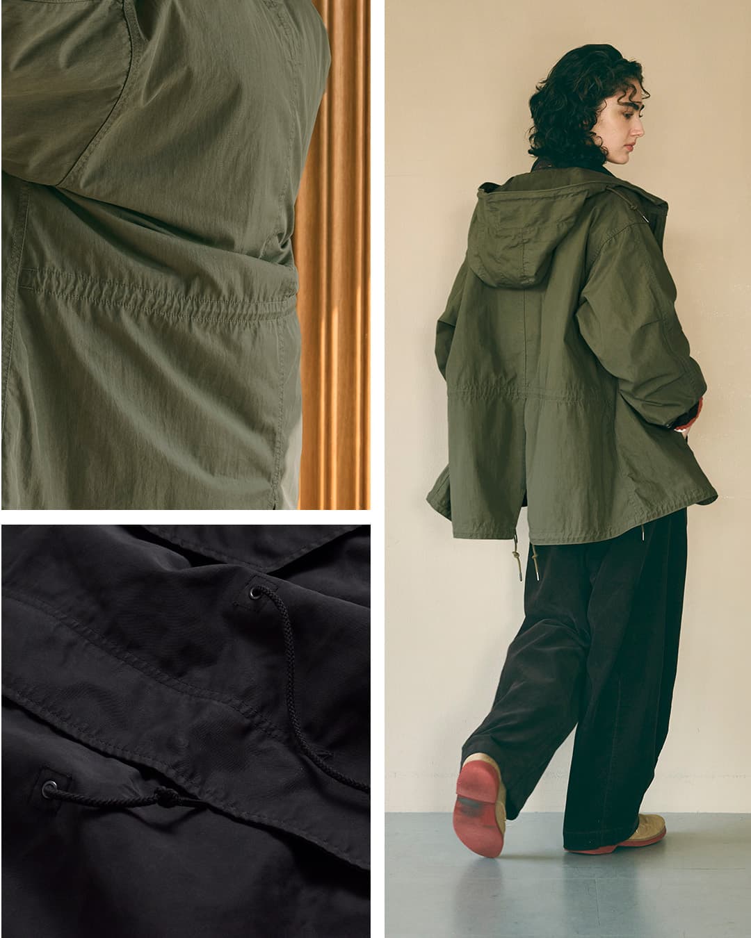 KHA:KI(カーキ)Aライン ミドル モッズコート NEW TYPE-51 PARKA mil25fjk3051