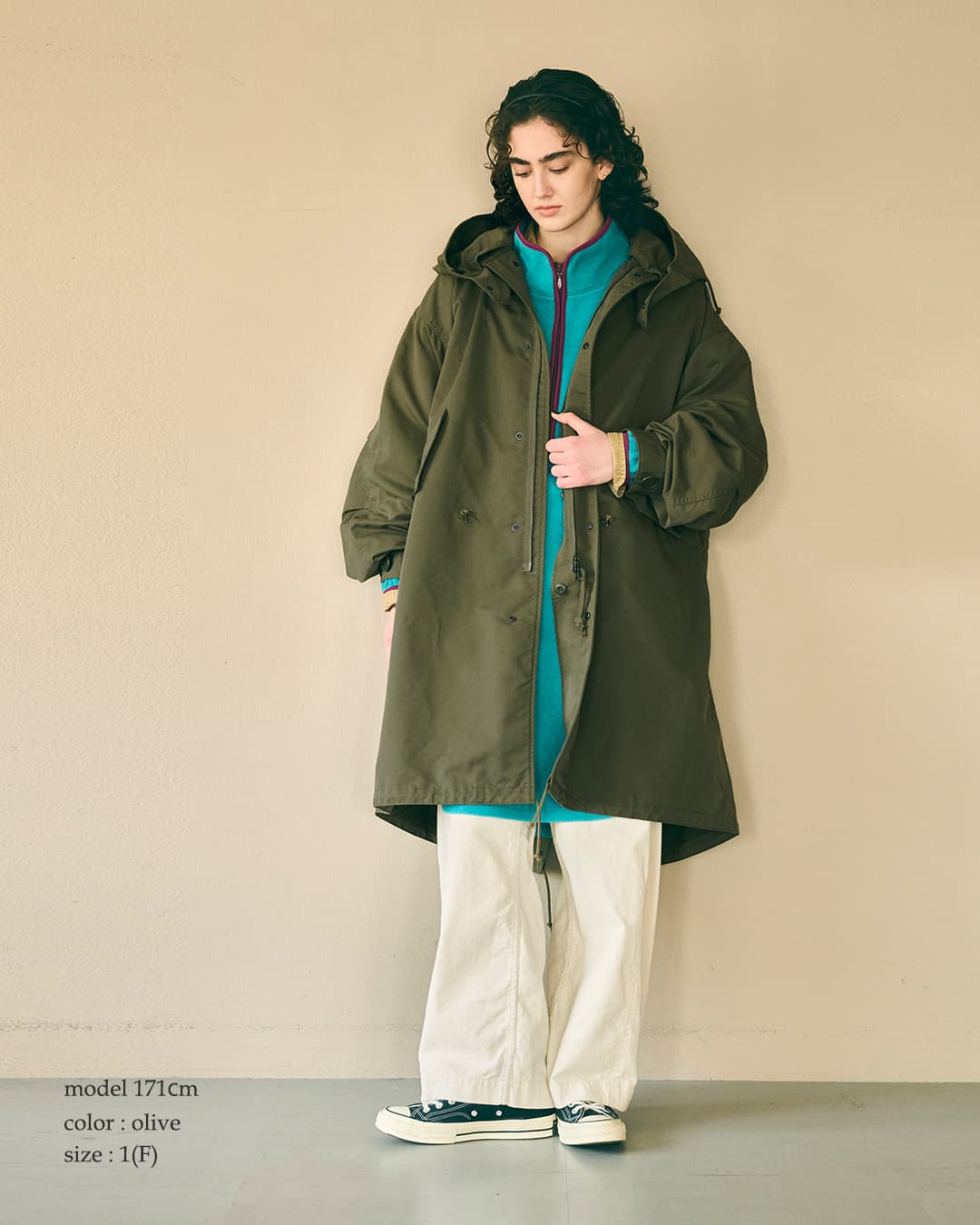 KHA:KI(カーキ)ロング モッズコート NEW TYPE-65 COAT mil25fjk3065
