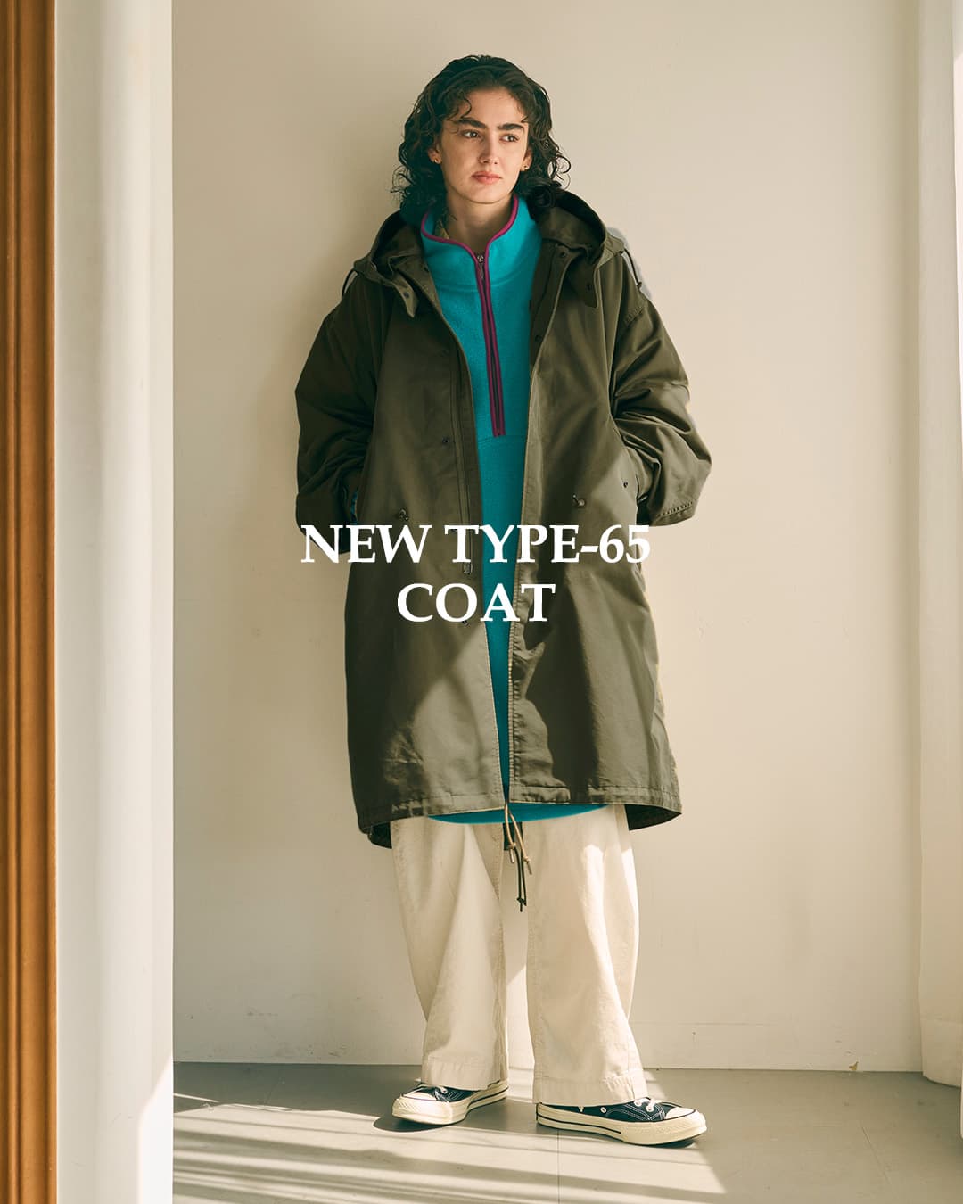 KHA:KI(カーキ)ロング モッズコート NEW TYPE-65 COAT mil25fjk3065