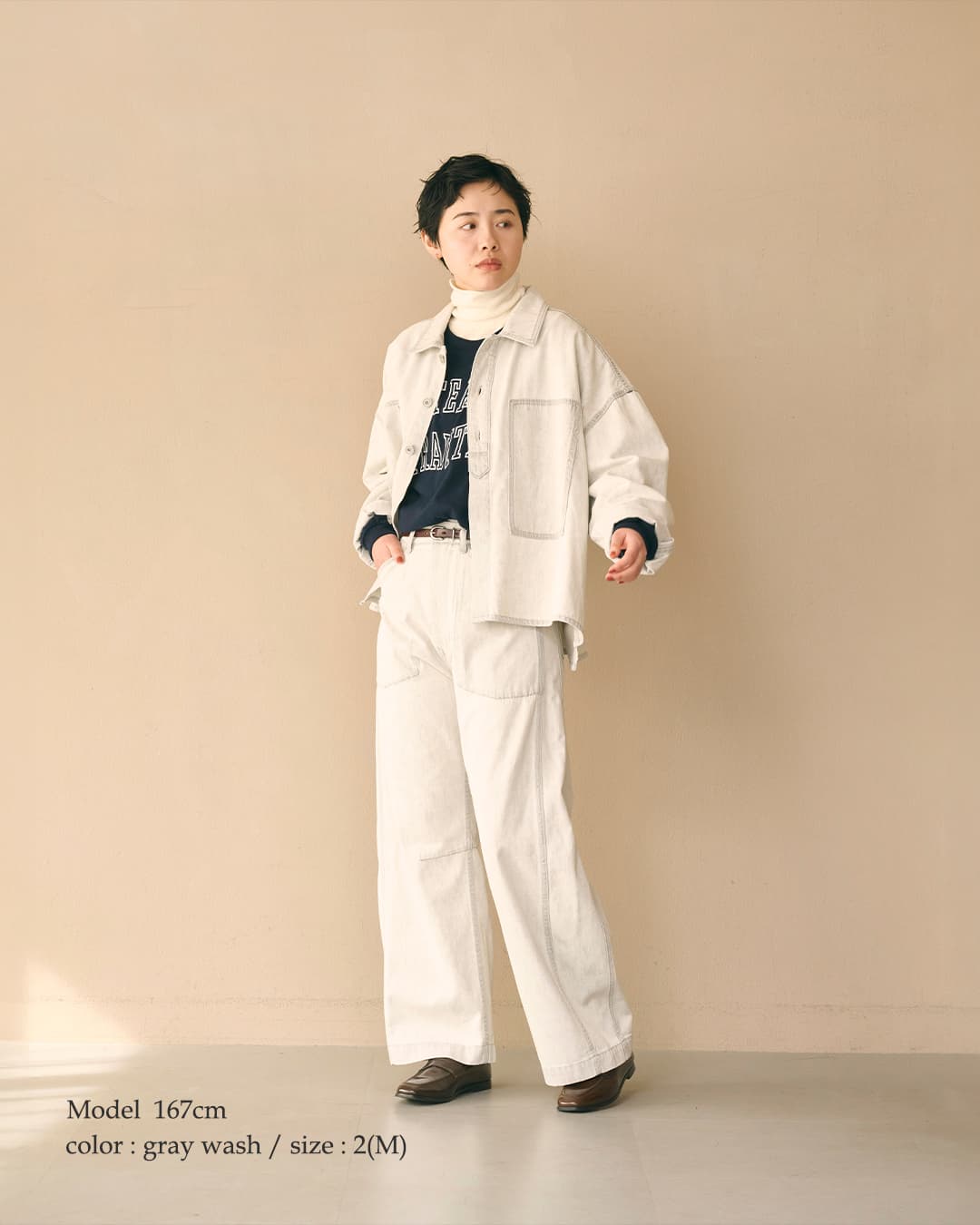 KHA:KI(カーキ)ライトオンスデニム ミリタリーシャツジャケット TYPE-35 DENIM SHIRT mil26fbl3166