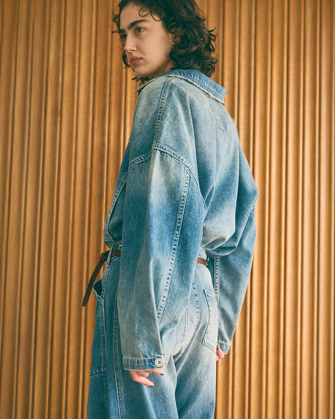 KHA:KI(カーキ)ライトオンスデニム ミリタリーシャツジャケット TYPE-35 DENIM SHIRT mil26fbl3166