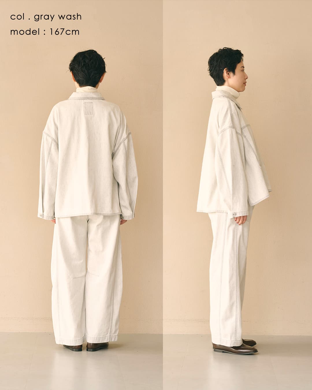 KHA:KI(カーキ)ライトオンスデニム ミリタリーシャツジャケット TYPE-35 DENIM SHIRT mil26fbl3166
