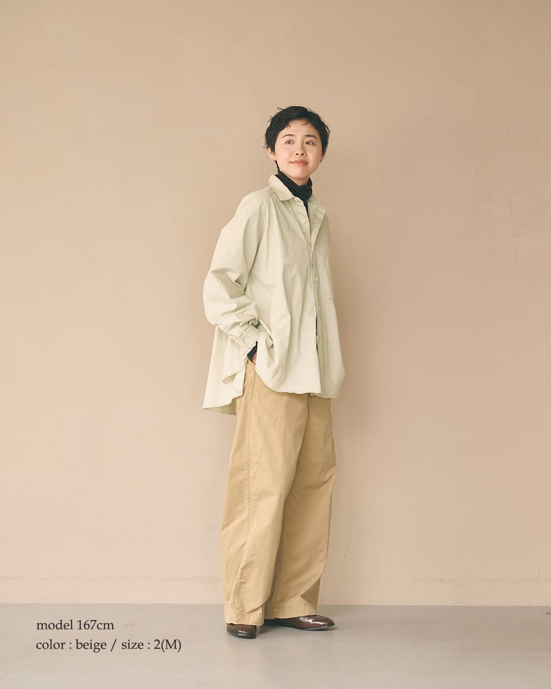 KHA:KI(カーキ)フェードコットンツイル テントライン ミリタリーシャツ TENT LINE FATIGUE SHIRT mil26fbl3167