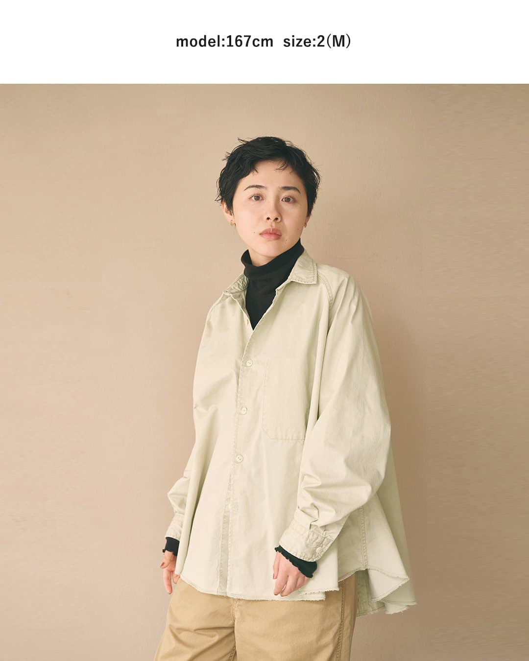 KHA:KI(カーキ)フェードコットンツイル テントライン ミリタリーシャツ TENT LINE FATIGUE SHIRT mil26fbl3167