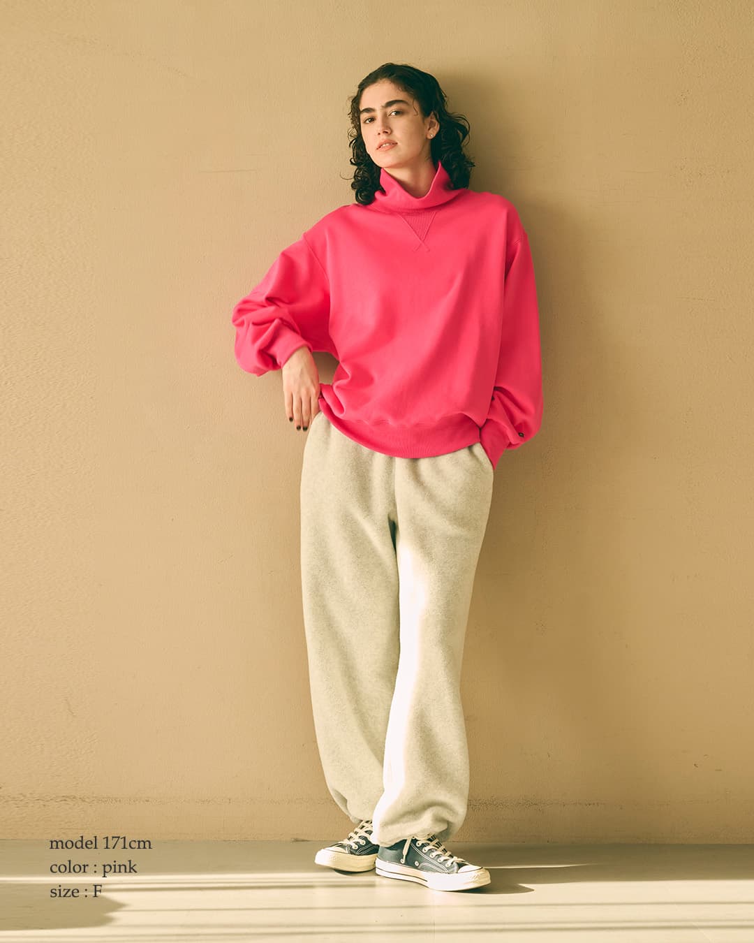 KHA:KIハイゲージコットン ハイネック スウェットシャツ HIGH NECK SWEAT SHIRT mil26fcs3509