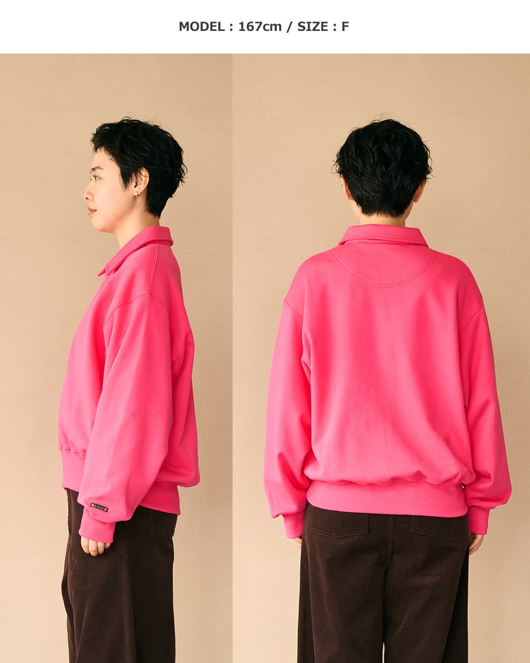 KHA:KIハイゲージコットン ポロカラー スウェットシャツ SWEAT POLO PULLOVER mil26fcs3510