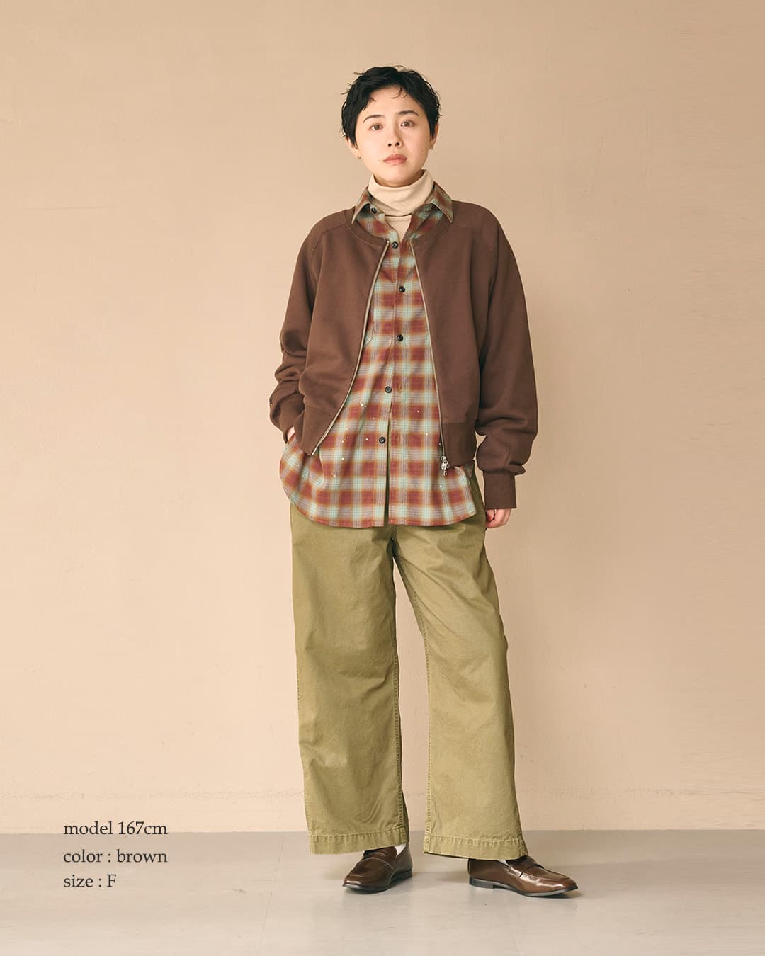 KHA:KIハイゲージコットン 2way ジップアップ スウェットカーディガン 2WAY SWEAT SHIRT mil26fcs3511
