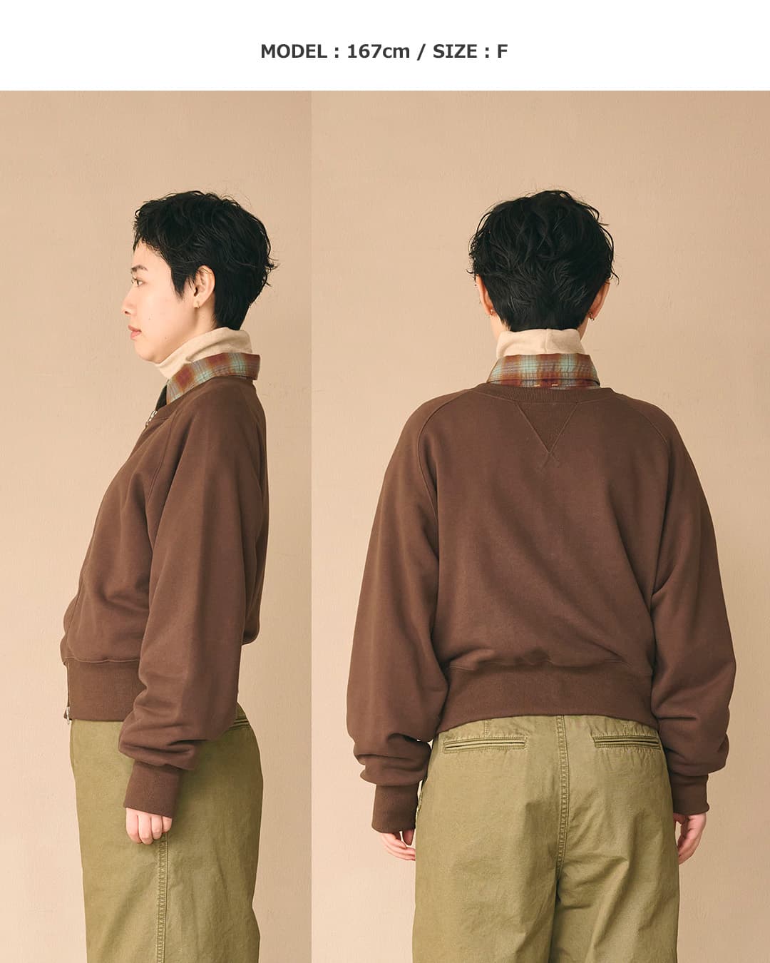 KHA:KIハイゲージコットン 2way ジップアップ スウェットカーディガン 2WAY SWEAT SHIRT mil26fcs3511