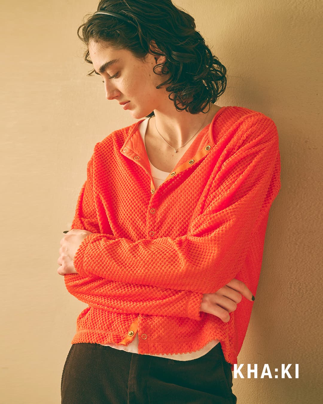 KHA:KI(カーキ)ブラッシュドオクタ 11B カーディガン Octa 11B CARDIGAN mil26fcs3515