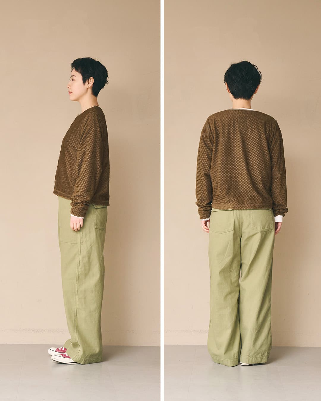 KHA:KI(カーキ)ブラッシュドオクタ 11B カーディガン Octa 11B CARDIGAN mil26fcs3515