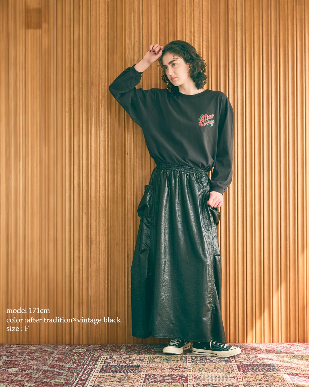 KHA:KI(カーキ)5.6oz コットン天竺 ヴィンテージプリント 長袖Tシャツ L/S TEE mil26fcs3519-20-21