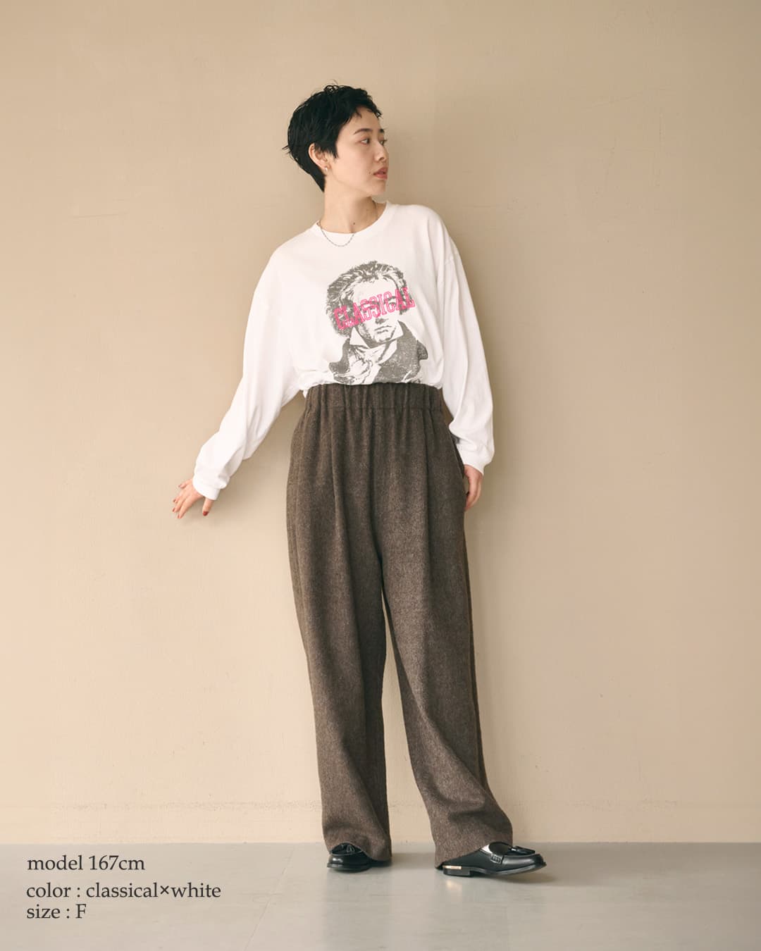 KHA:KI(カーキ)5.6oz コットン天竺 ヴィンテージプリント 長袖Tシャツ L/S TEE mil26fcs3519-20-21
