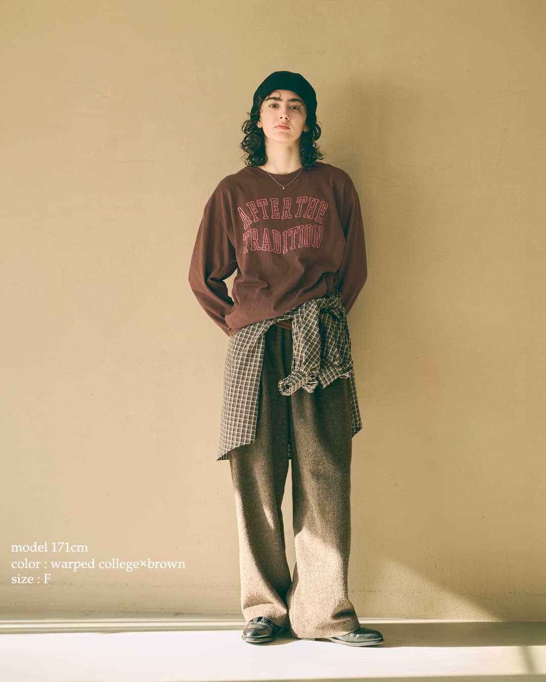 KHA:KI(カーキ)5.6oz コットン天竺 ヴィンテージプリント 長袖Tシャツ L/S TEE mil26fcs3519-20-21