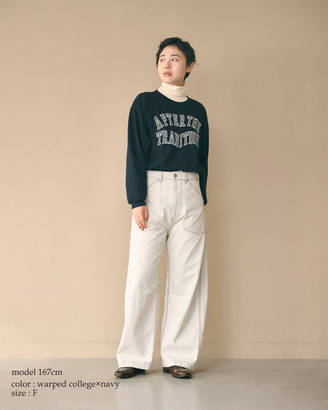 KHA:KI(カーキ)5.6oz コットン天竺 ヴィンテージプリント 長袖Tシャツ L/S TEE mil26fcs3519-20-21