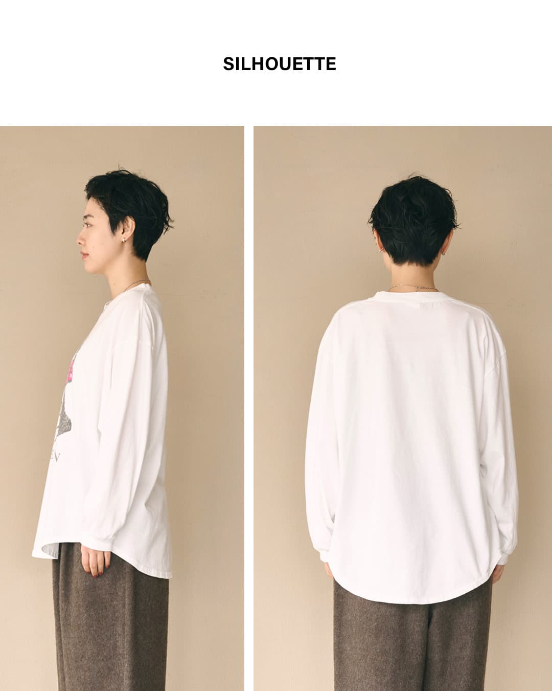 KHA:KI(カーキ)5.6oz コットン天竺 ヴィンテージプリント 長袖Tシャツ L/S TEE mil26fcs3519-20-21