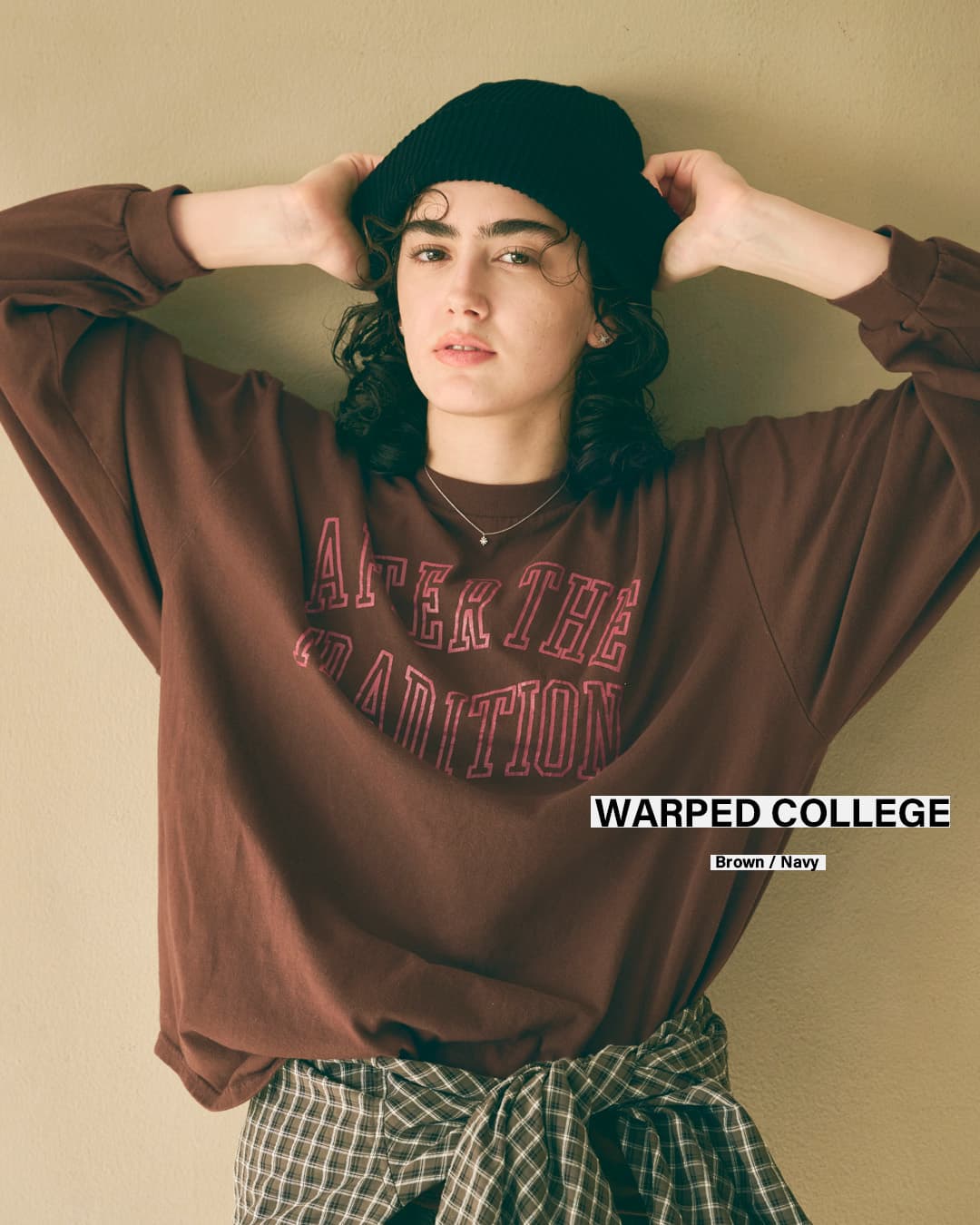 KHA:KI(カーキ)5.6oz コットン天竺 ヴィンテージプリント 長袖Tシャツ L/S TEE mil26fcs3519-20-21