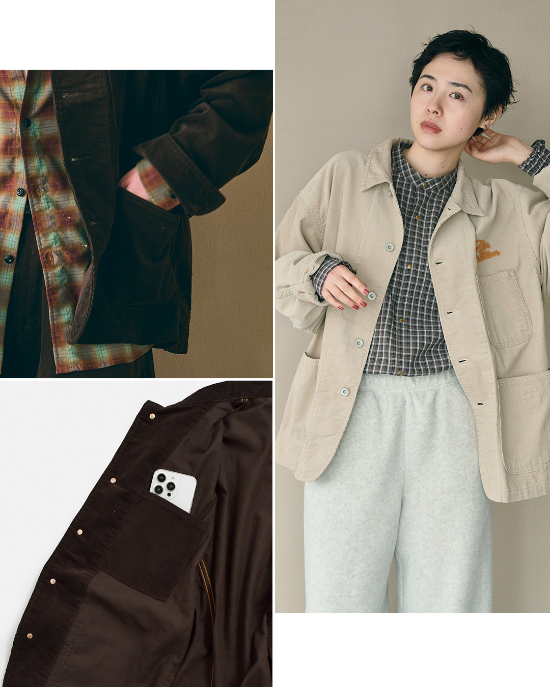 KHA:KIコーデュロイ ルーズフィット カバーオール LOOSE CORD COVERALL mil26fjk3251
