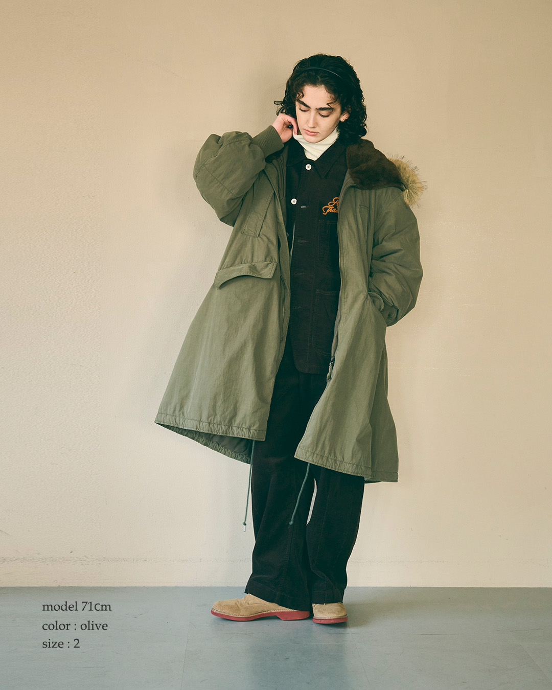 KHA:KIライトポプリン ミリタリー ロングコート TYPE-B11 COAT mil26fjk3258
