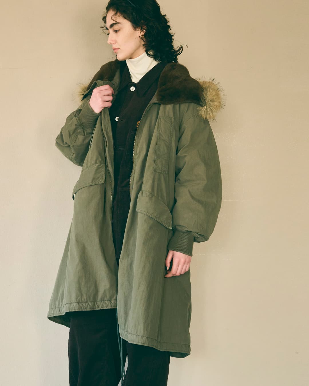 KHA:KIライトポプリン ミリタリー ロングコート TYPE-B11 COAT mil26fjk3258