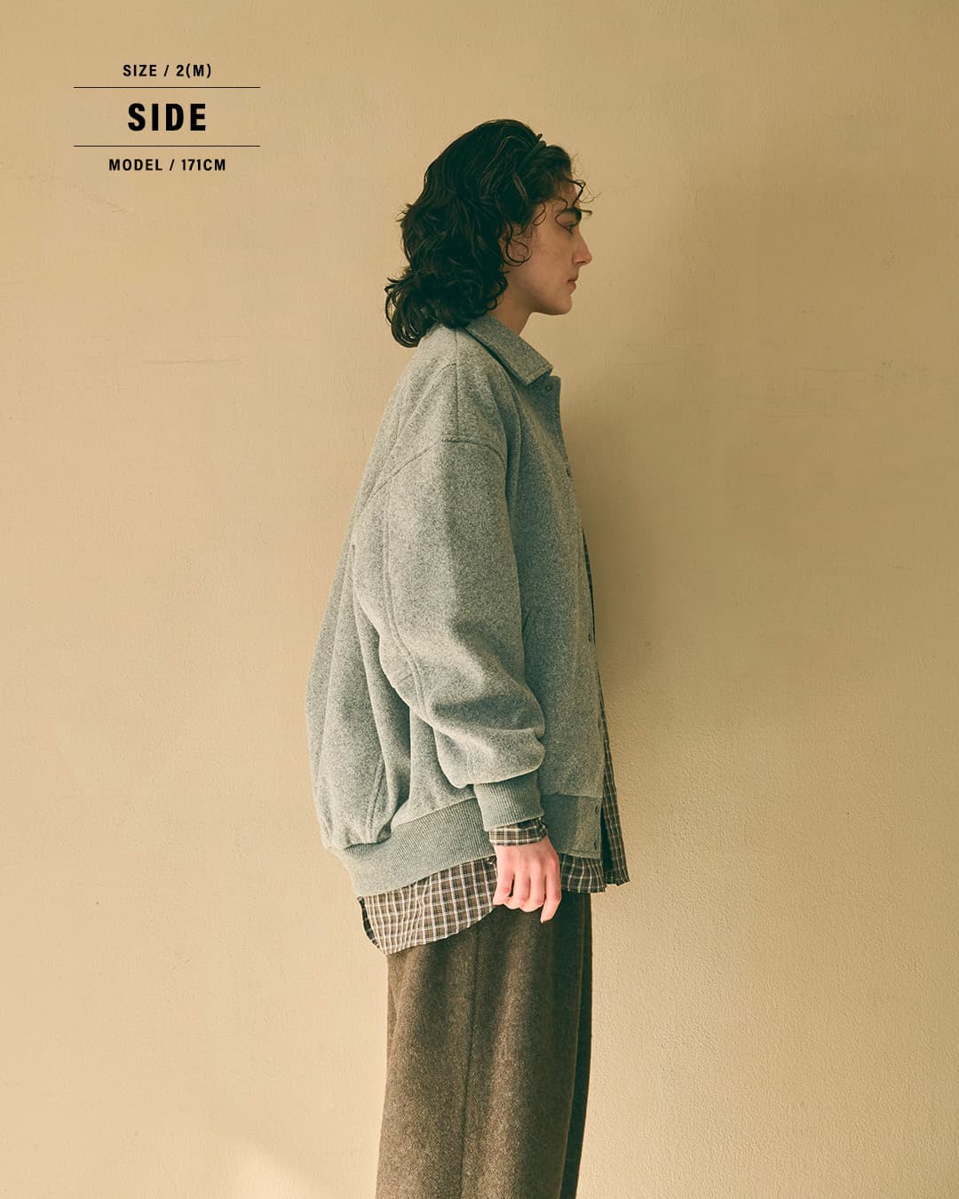 KHA:KI圧縮ニット ルーズ バーシティ ジャケット LOOSE VARSITY JACKET mil26fjk3260