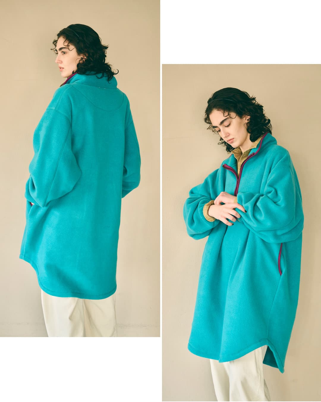 KHA:KIフリース ハーフジップ ロングプルオーバー HALF ZIP FLEECE LONG P/O mil26fop3110