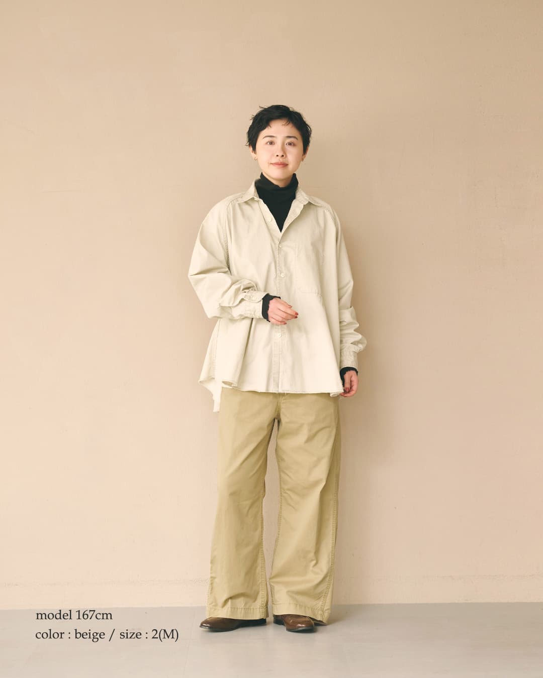 KHA:KI(カーキ)フェードコットンツイル ミリタリー ワイドパンツ TYPE-45 TROUSERS mil26fpt3262