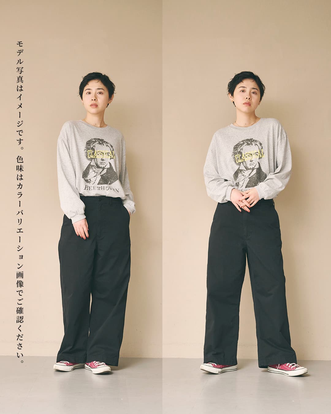KHA:KI(カーキ)フェードコットンツイル ミリタリー ワイドパンツ TYPE-45 TROUSERS mil26fpt3262