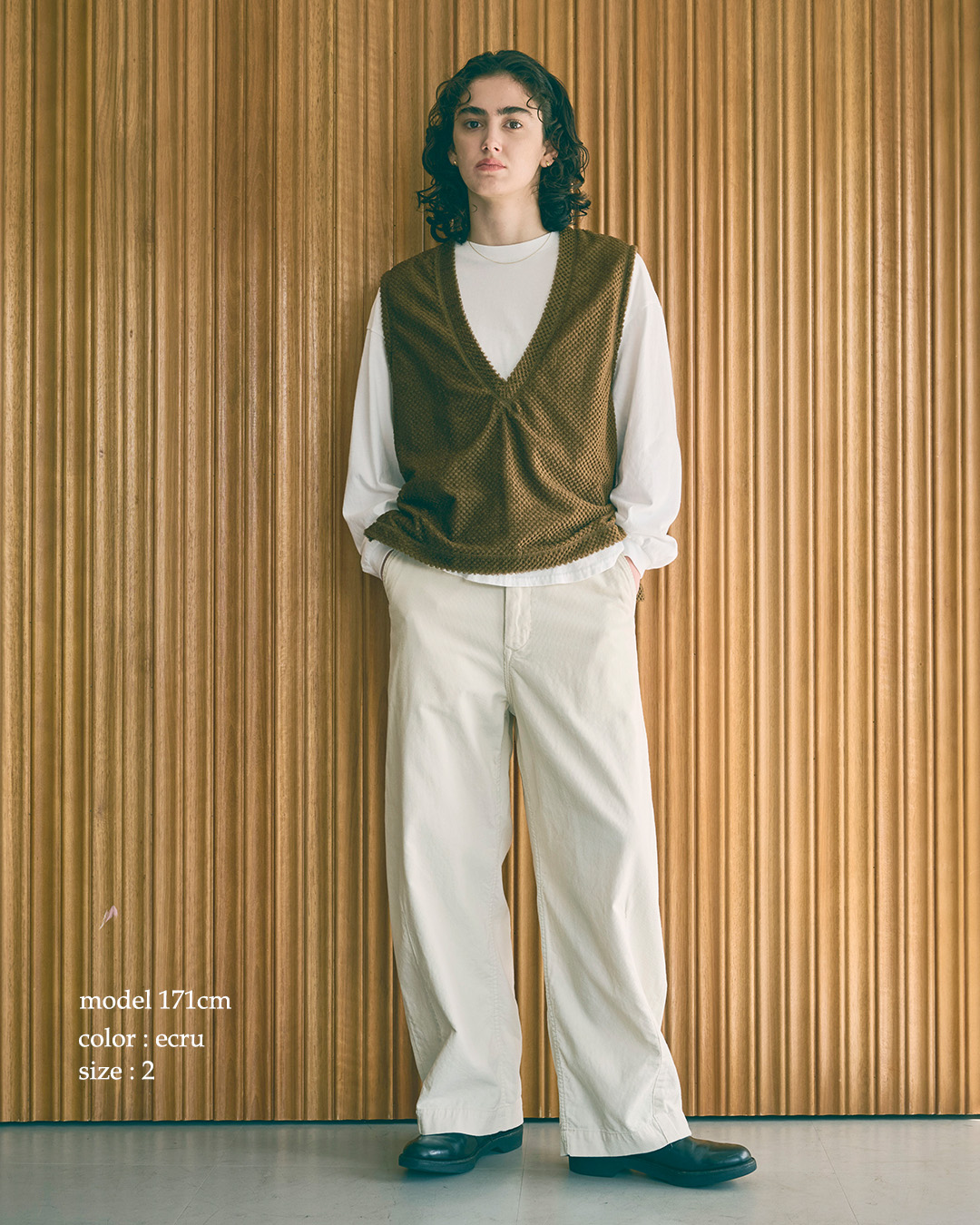 KHA:KIコーデュロイ コクーンワイドパンツ OVAL CORD TROUSERS mil26fpt3263