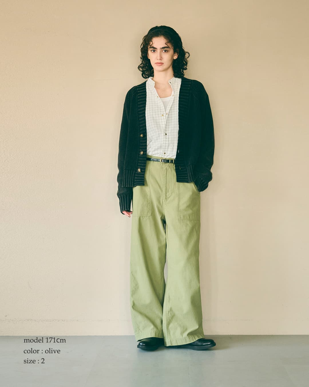 KHA:KIコットンルーズバックサテン ワイド ファティーグパンツ WIDE FATIGUE TROUSERS mil26fpt3264