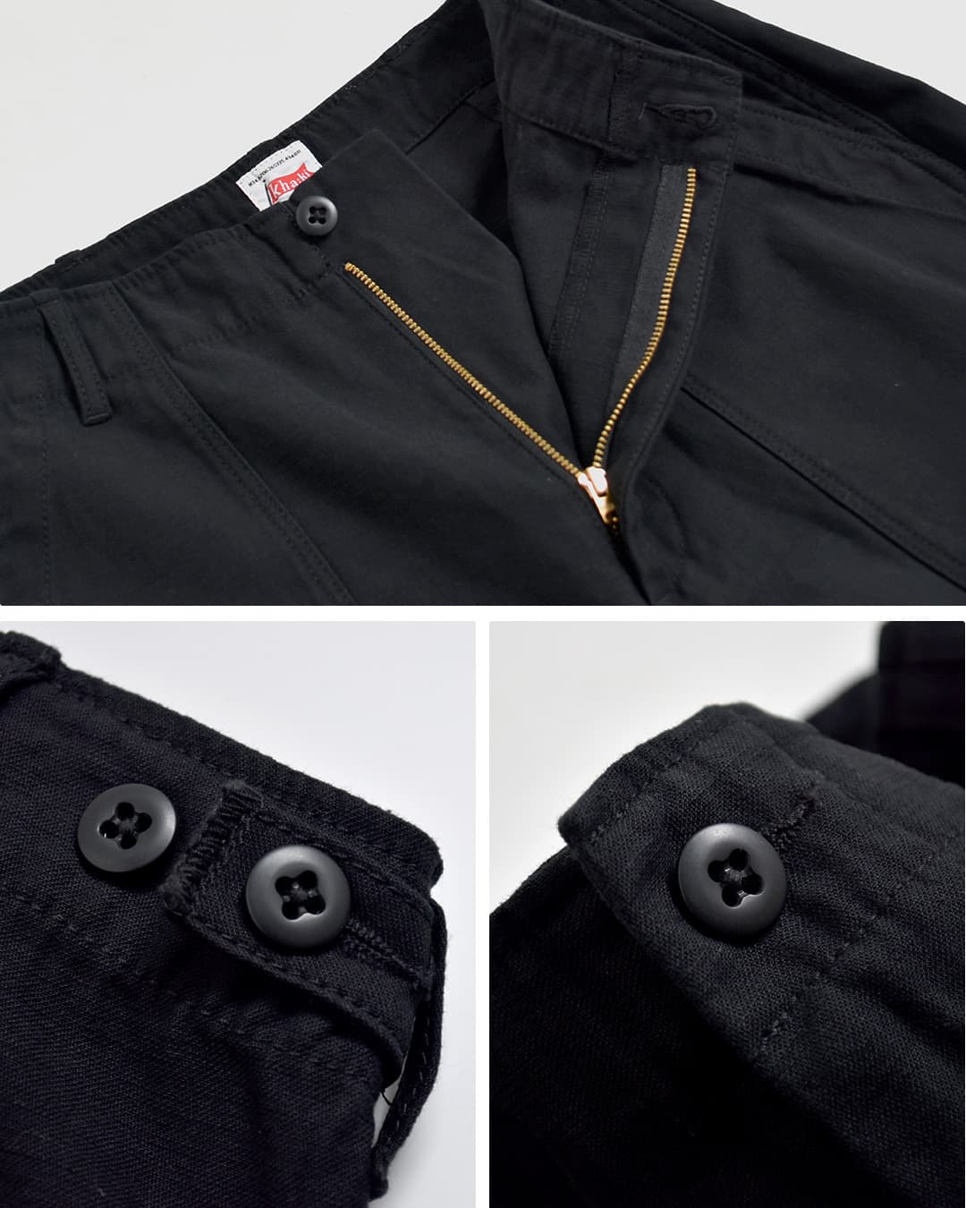KHA:KIコットンルーズバックサテン ワイド ファティーグパンツ WIDE FATIGUE TROUSERS mil26fpt3264