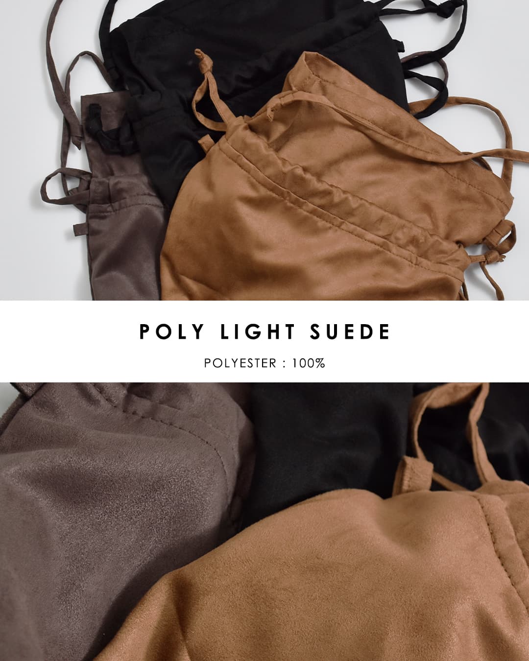 KHA:KI(カーキ)スエードライク マルチ コンバーチブルバッグ SUEDE CONVERTIBLE BAG mil26sbg3048