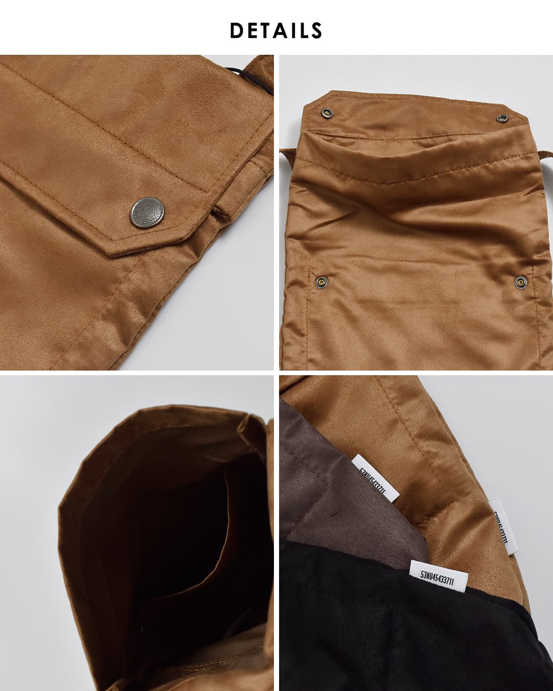 KHA:KI(カーキ)スエードライク バーティカル サコッシュ SUEDE VERTICAL SACOCHE mil26sbg3049