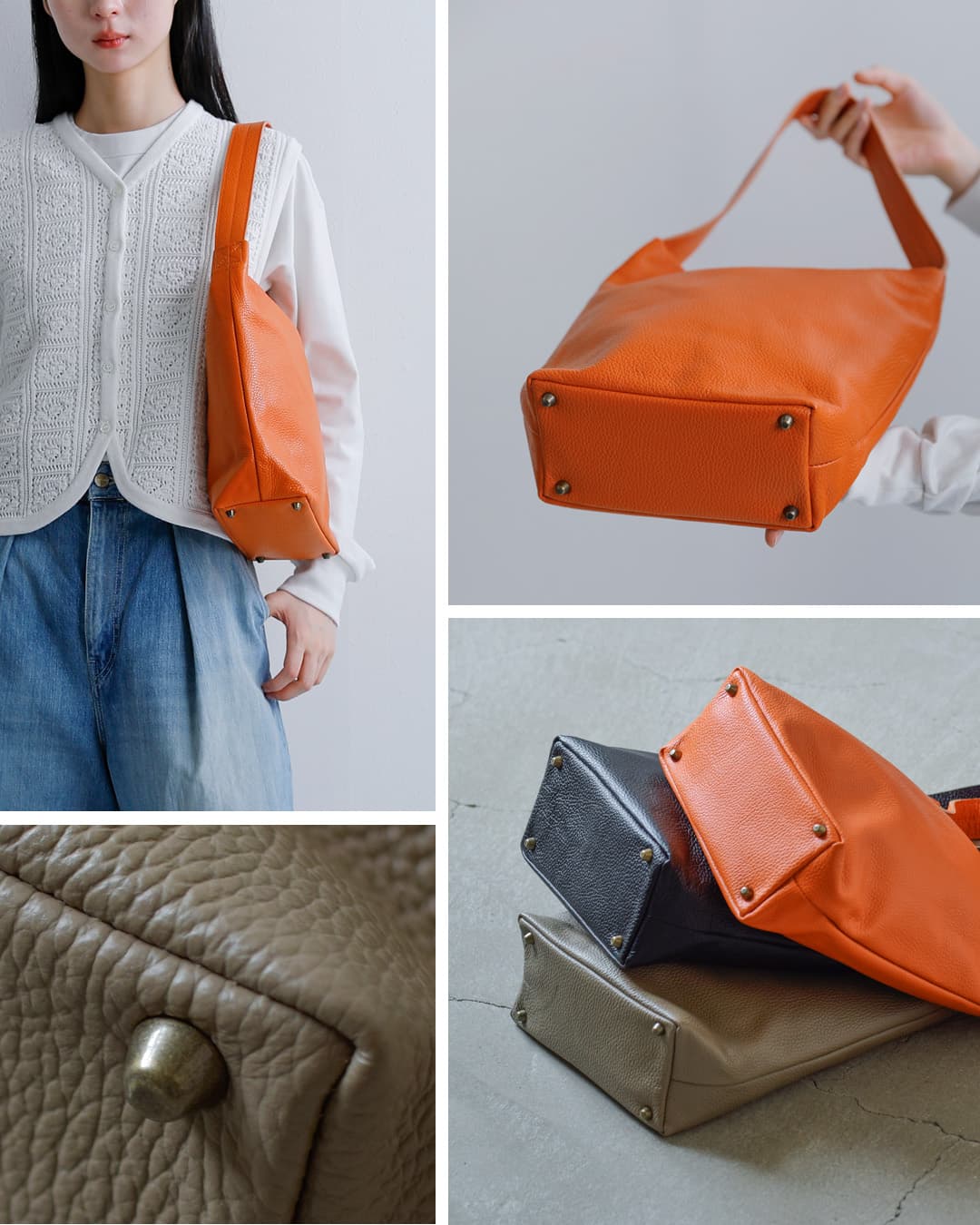 MARINE DAY(マリンデイ)イタリーシュリンク カウレザー トートバッグ “MINI HAUS” mini-haus