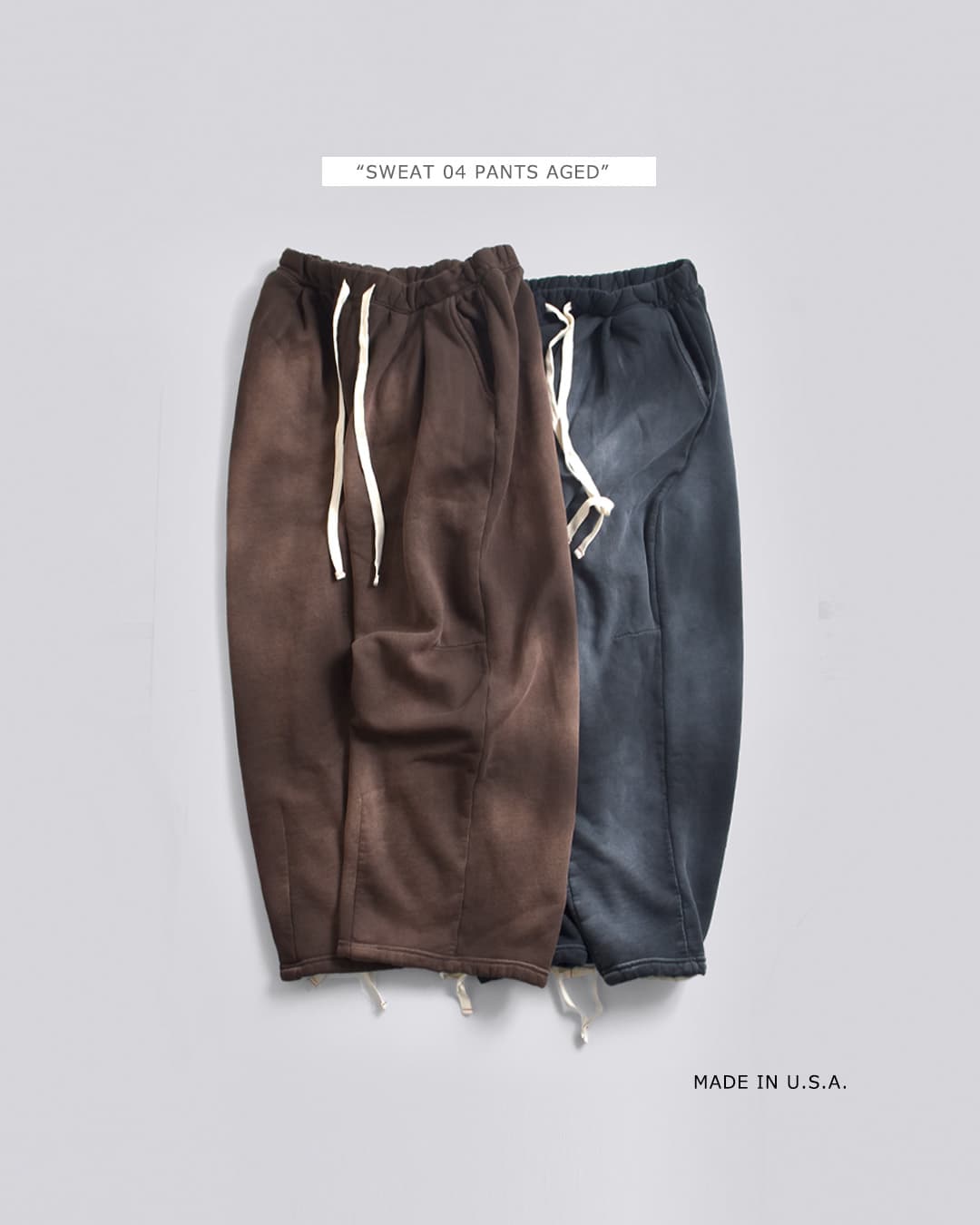 MOOJIMOOJIヘビーウェイト エイジド スウェットパンツ SWEAT 04 PANTS AGED moo-26f-5