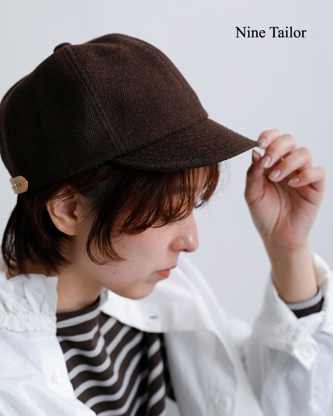 Nine Tailorツイード 6パネル キャップ Lymington Cap n-196-same3