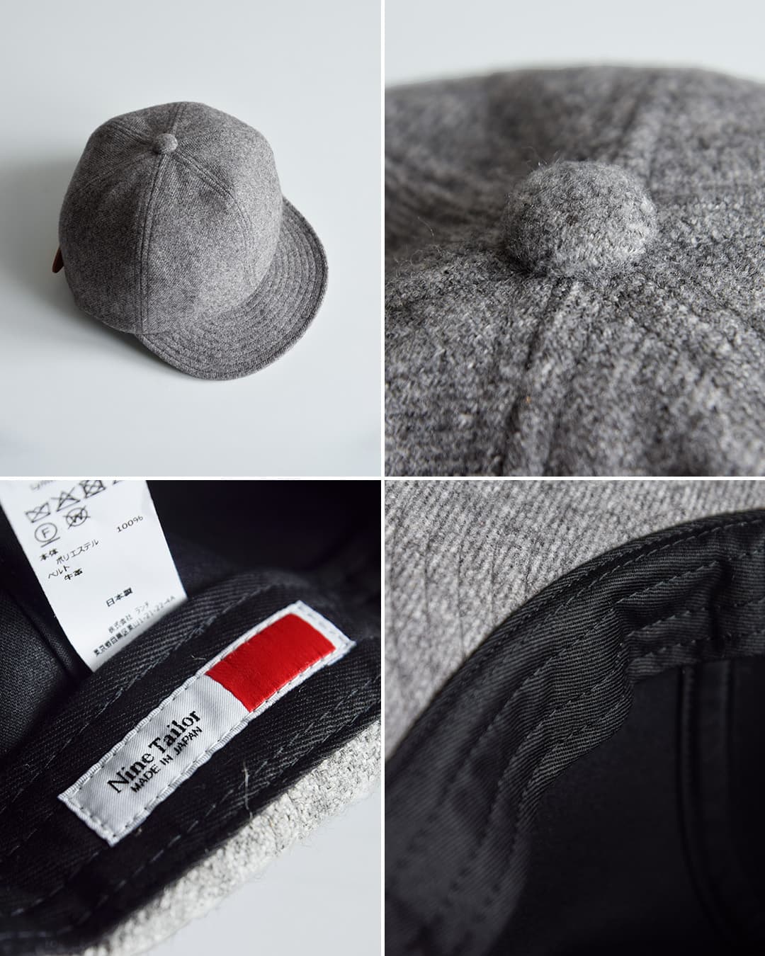 Nine Tailorツイード 6パネル キャップ Lymington Cap n-196-same3