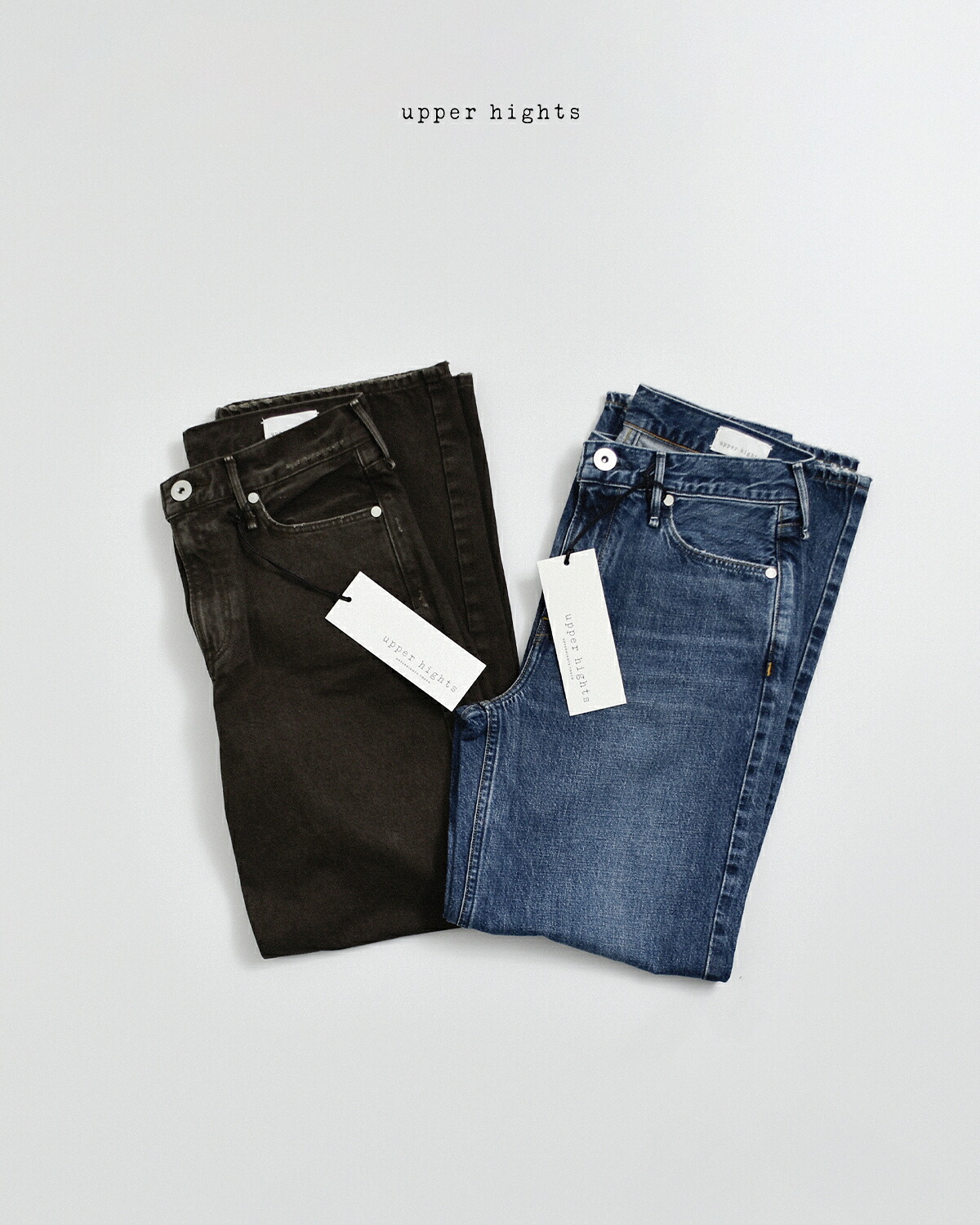 upper hights(アッパーハイツ)ミドルライズ ワイド ストレート デニム パンツ THE NIECE MID-RISE niece-midrise