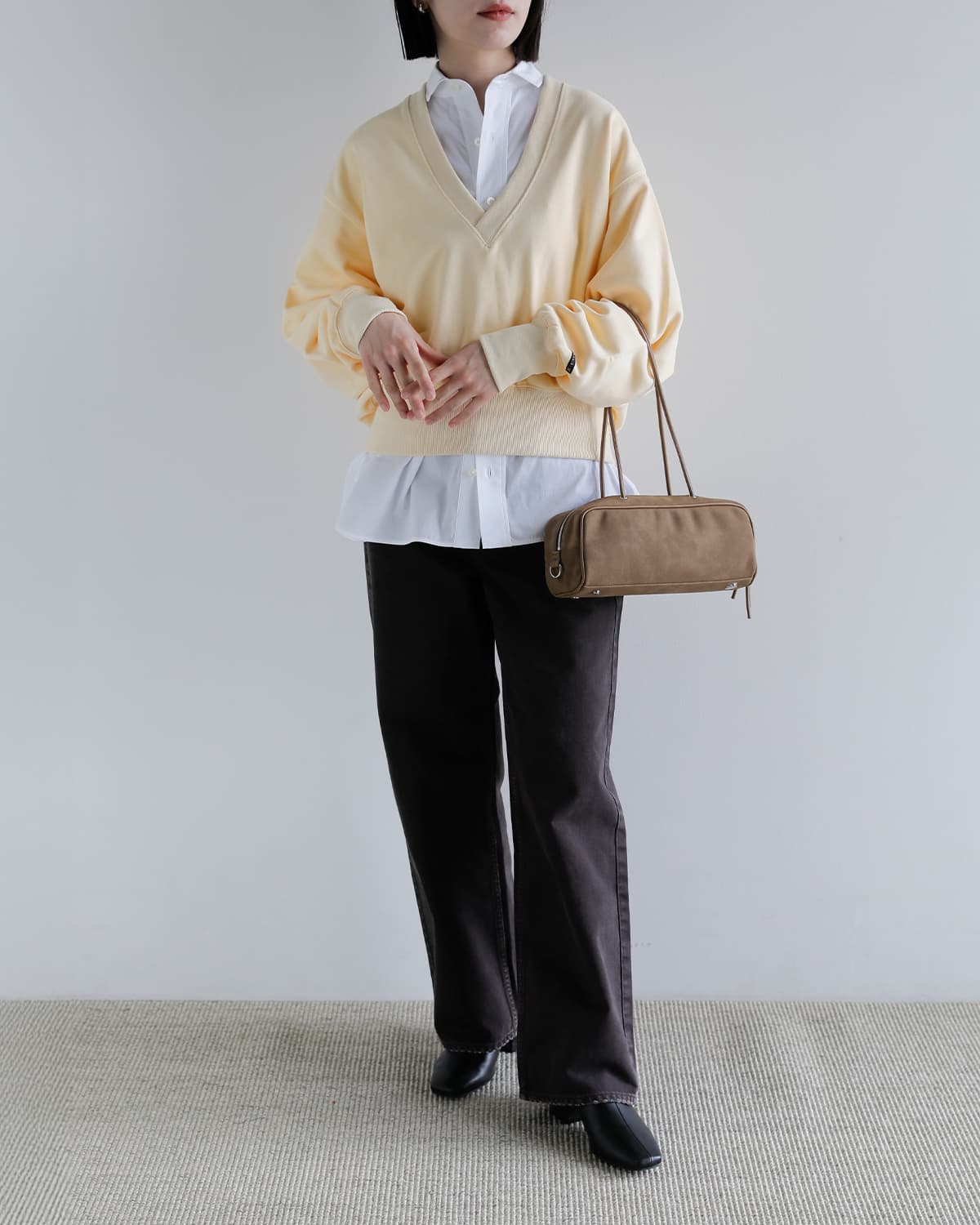 upper hights(アッパーハイツ)ミドルライズ ワイド ストレート デニム パンツ THE NIECE MID-RISE niece-midrise